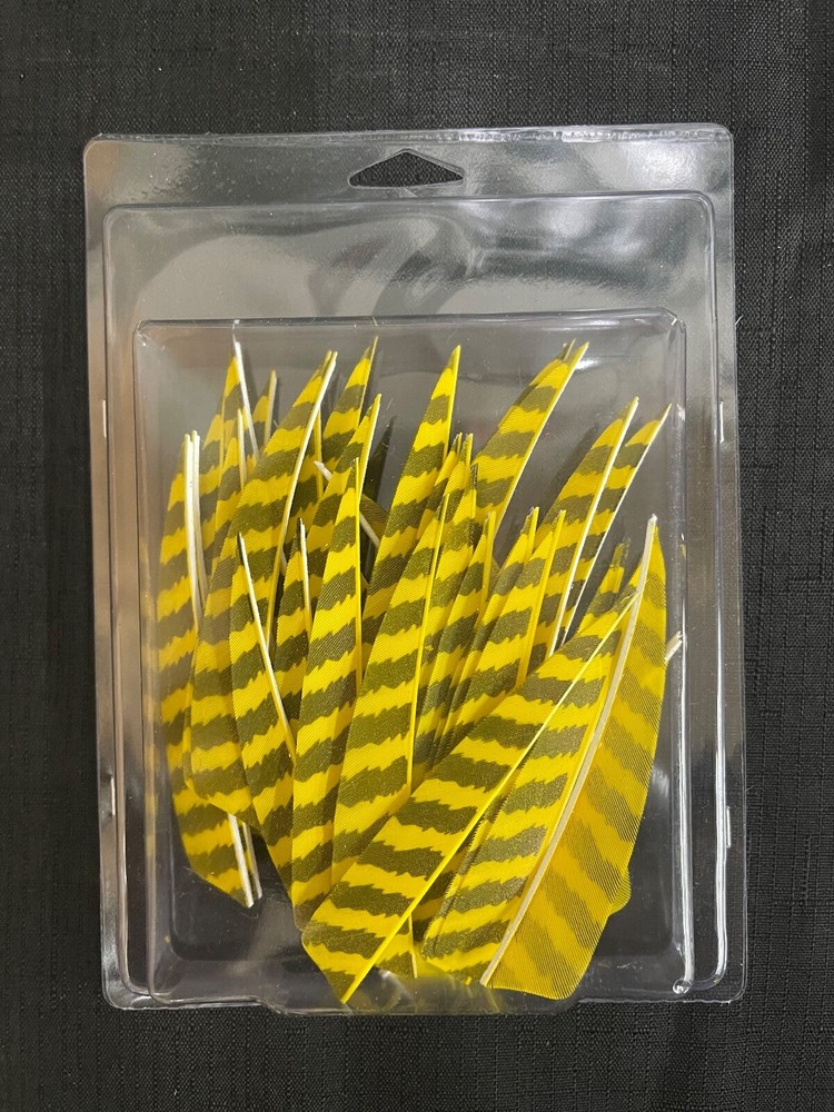 Black Eagle Arrows 4" Barred Feathers 36 Pack Multiple Colors