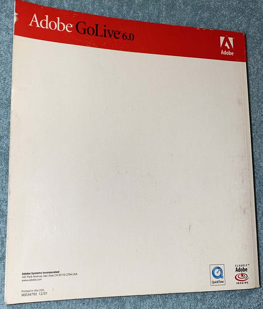 Adobe GoLive 6.0 User Guide Book