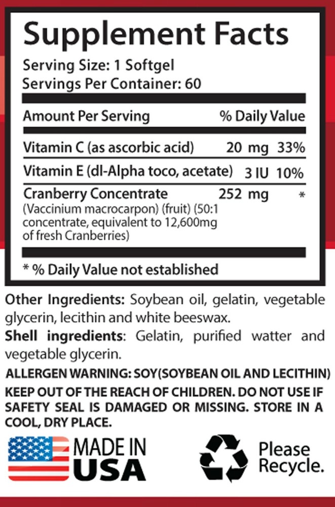 natural antioxidant - CONCENTRATED CRANBERRY 50:1 - decrease inflammation 3B