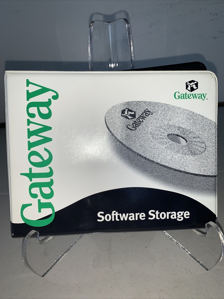 Original Vintage GATEWAY Computer Software Storage Binder CD Holder 1999