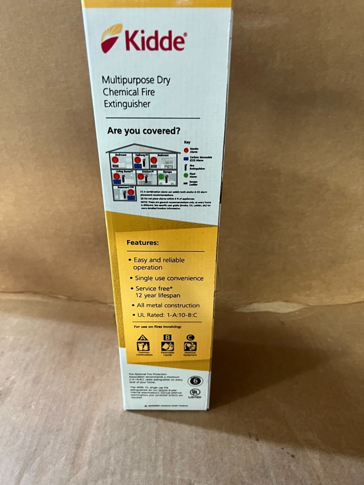 1 Kidde Home Fire Extinguishers FA110G, Multi-Purpose ABC Extinguishers