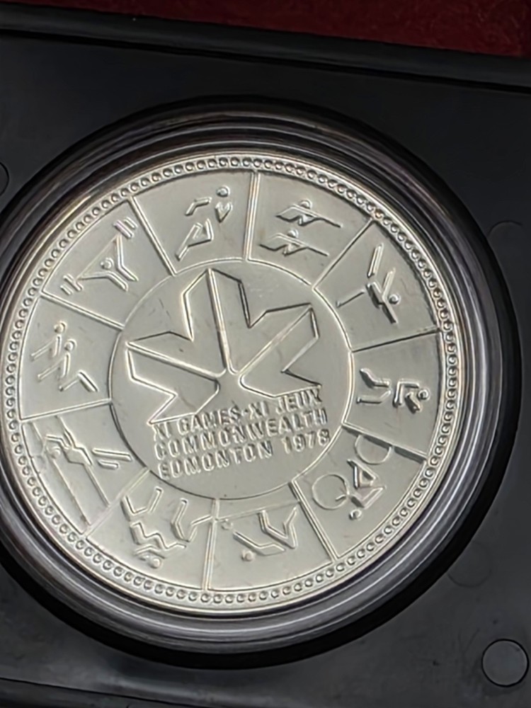 1978 Canada Silver Dollar Commonwealth Games Commemorative in Case