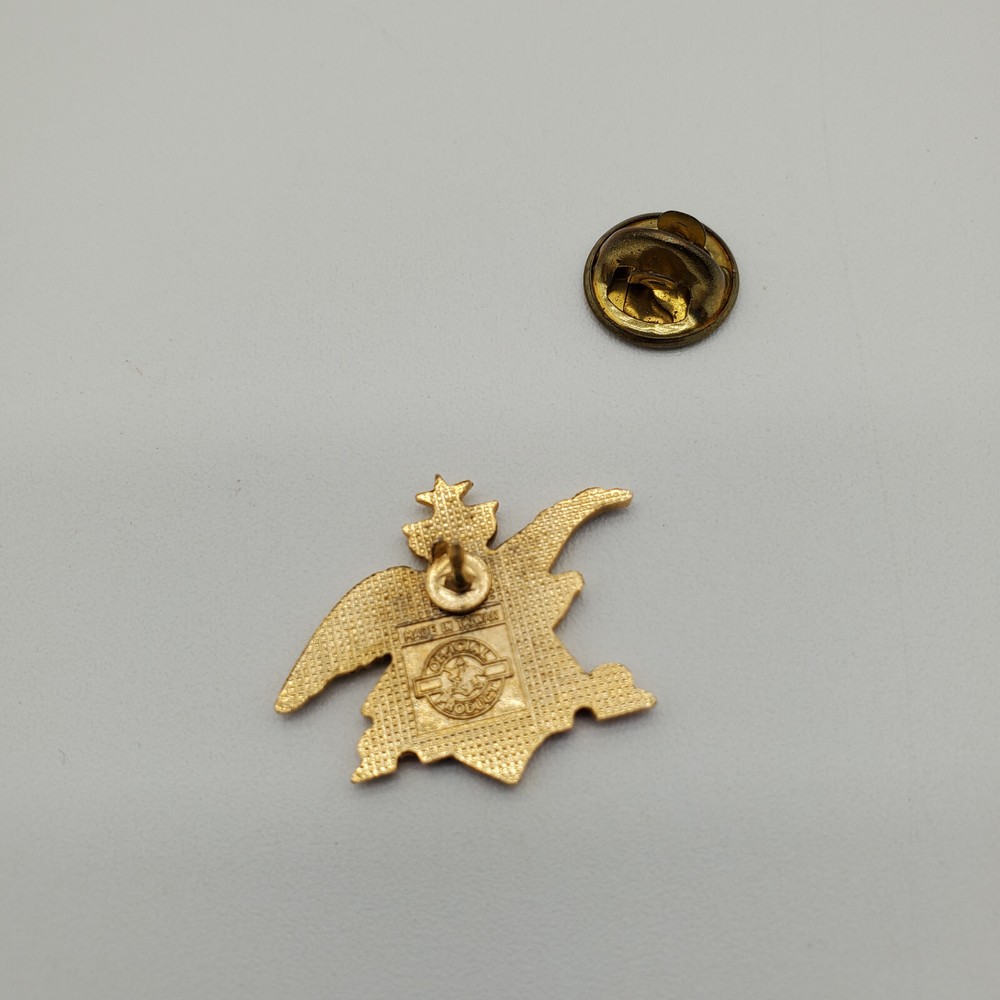 Anheuser Busch A and Eagle Enamel Lapel Pin Back