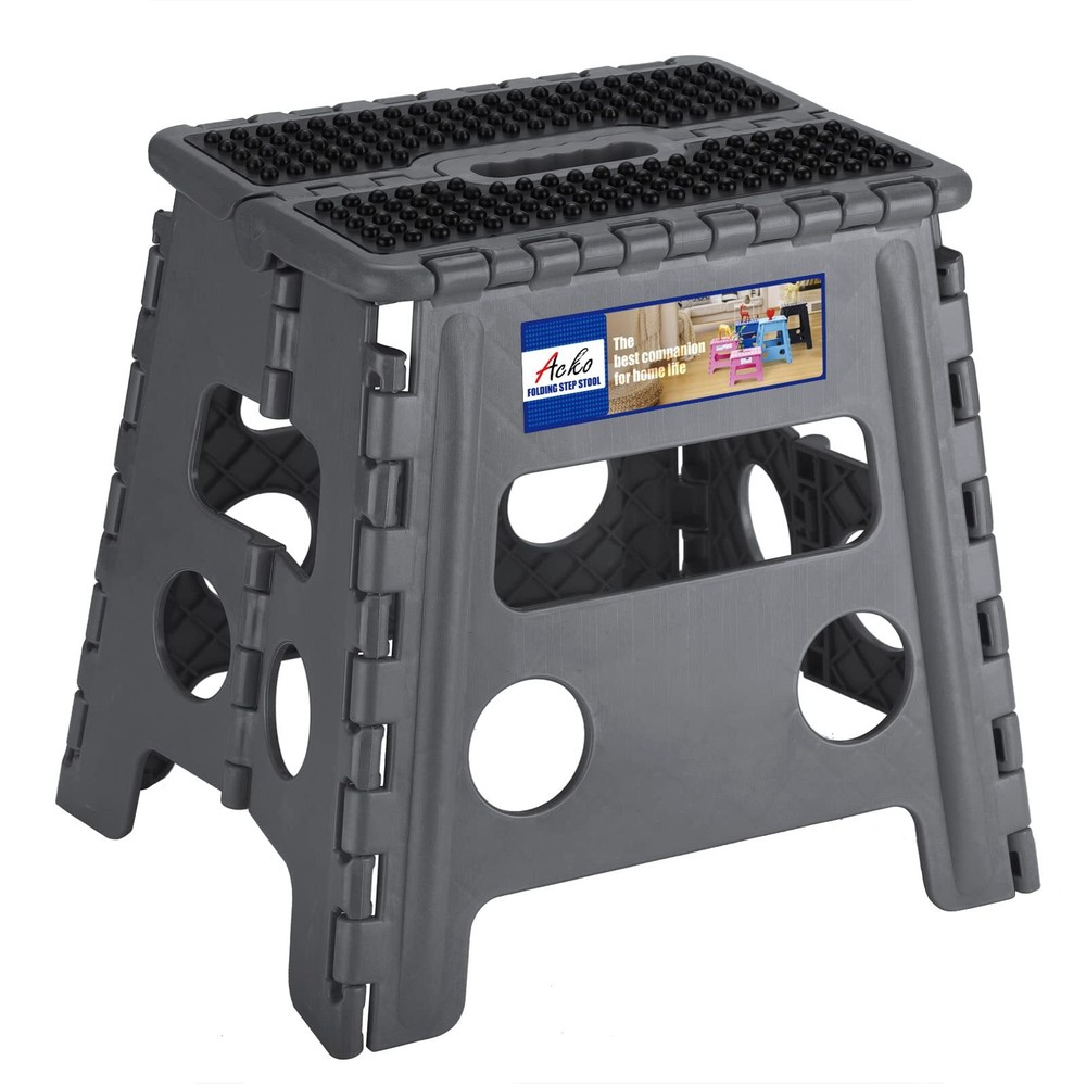 Folding Step Stool 13 inch Height Premium Heavy Duty Foldable Step Stools for...