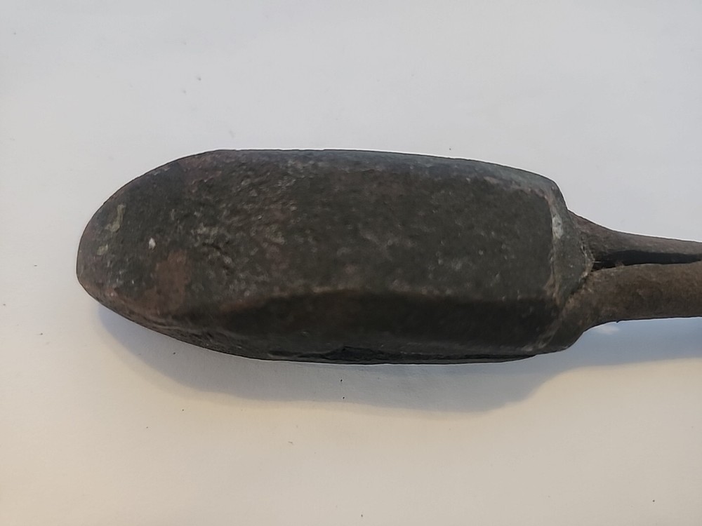 antique copper soldering iron 13"