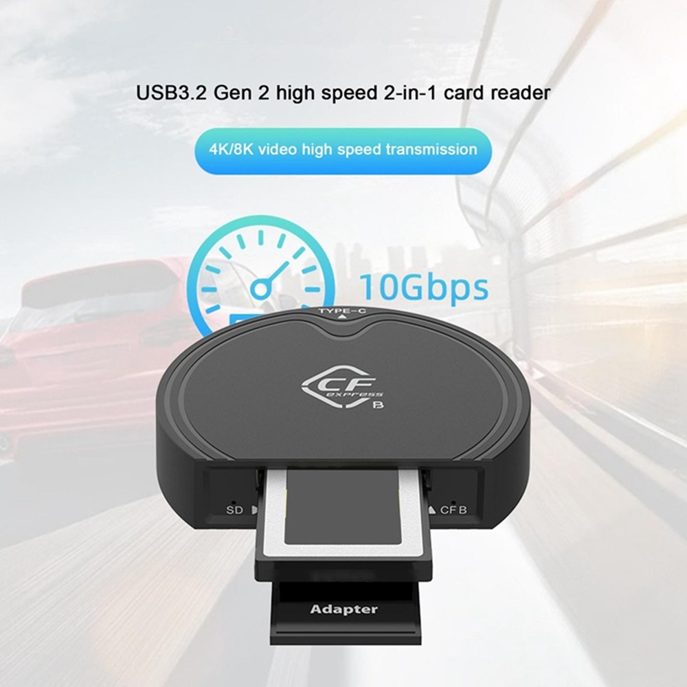 10Gbps CFast 2.0+SD Memory Card Reader USB3.2 Gen2 High Speed DATA Card Adapter