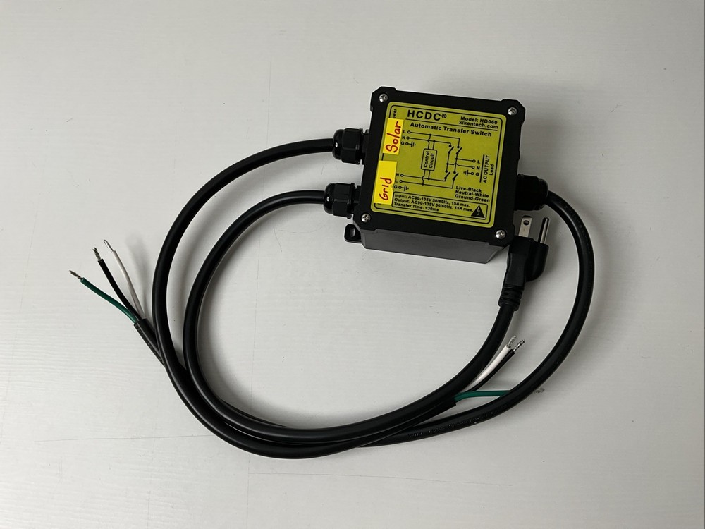 AC120V 15Amp Automatic Transfer Switch, ATS Auto Transfer Switch, HD060 - Used
