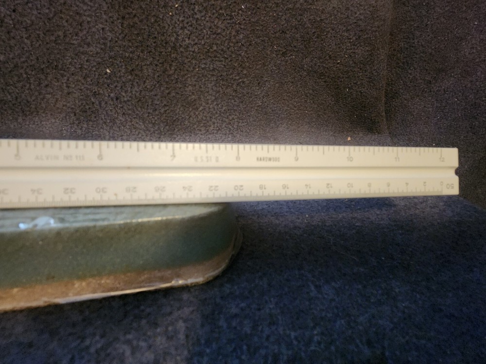 Vintage ALVIN No.111 U. S. ST'D Triangular Engineering Scale Ruler (1) Hardwood