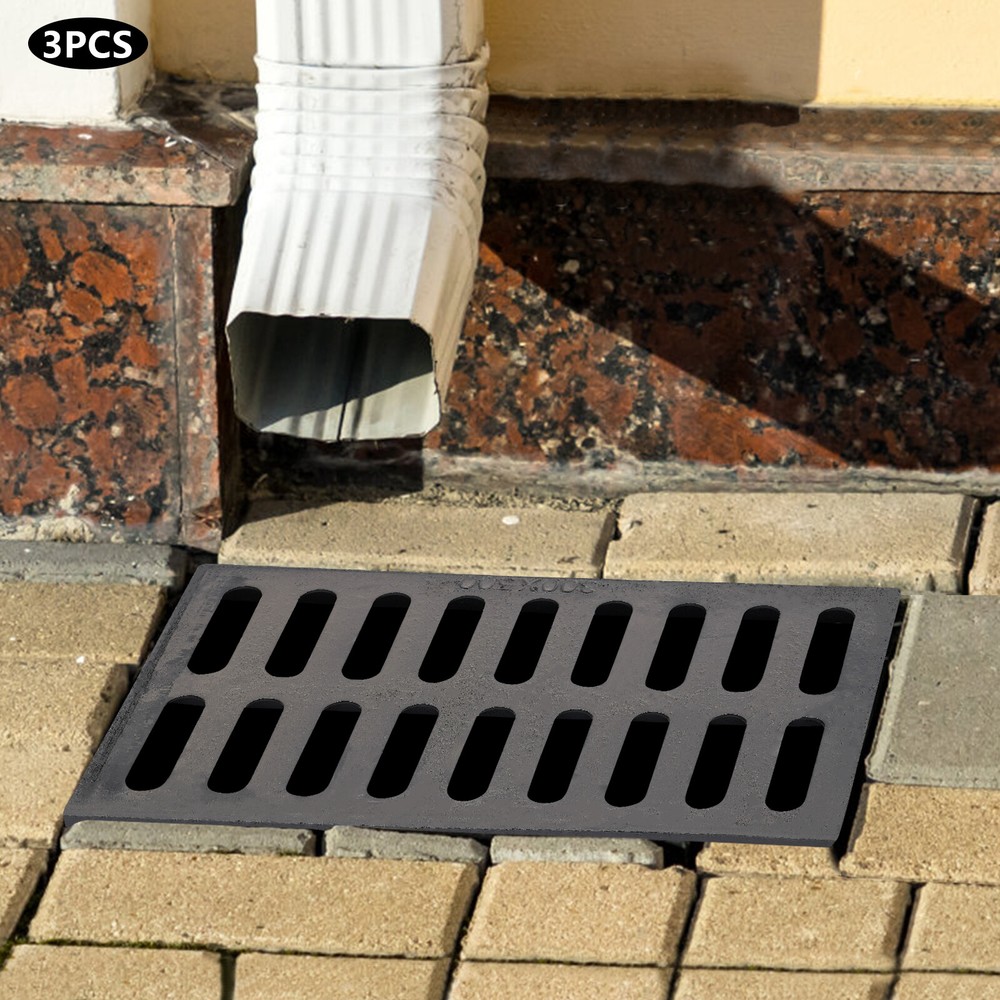 Durable Ductile Cast Iron Drain Grate for Channel Drainage System 3-Pack