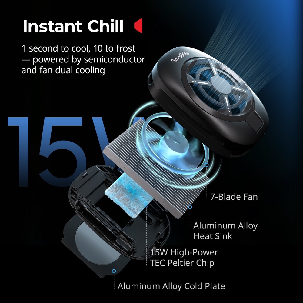SmallRig Universal Hyper Chill Cooling Phone Cage for iPhone 16/15 forAndroid
