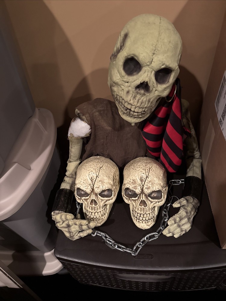 Halloween pirate skull in chains