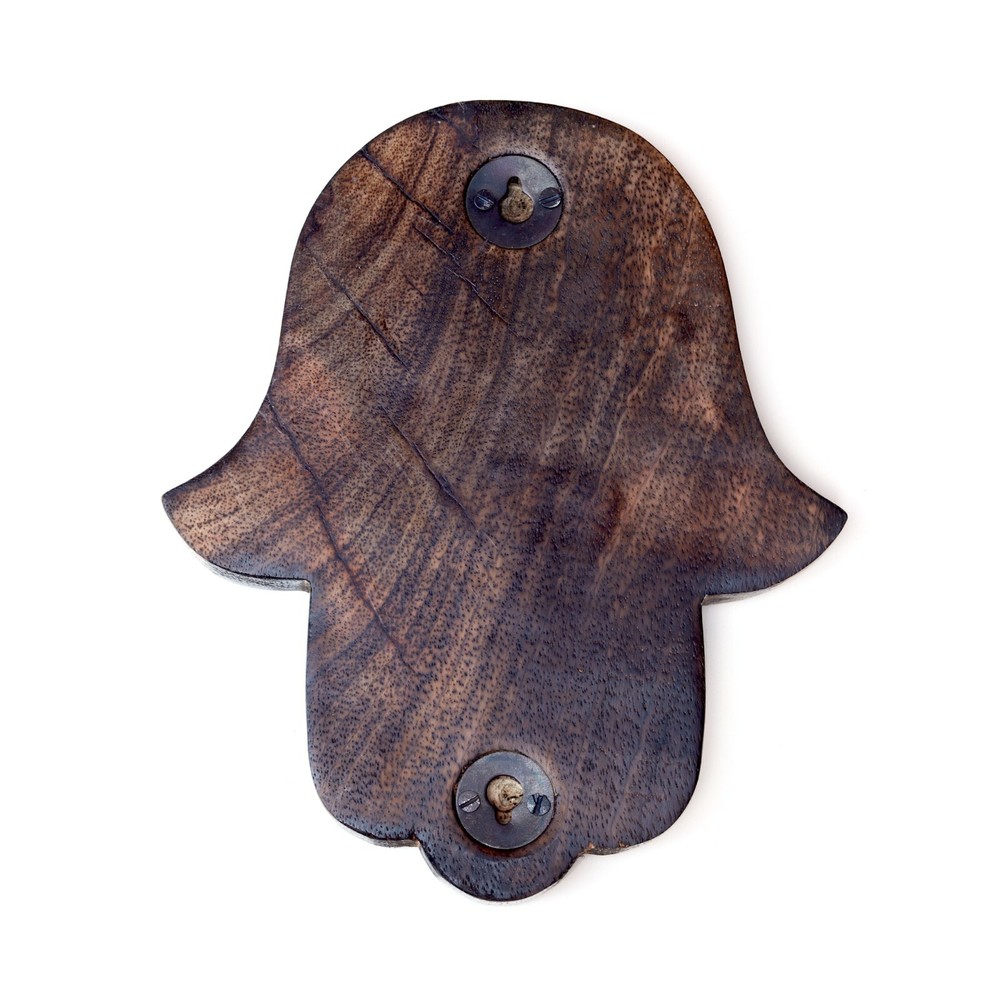 Decor - Wooden Hamsa - Cherry Blossom 7"x6"