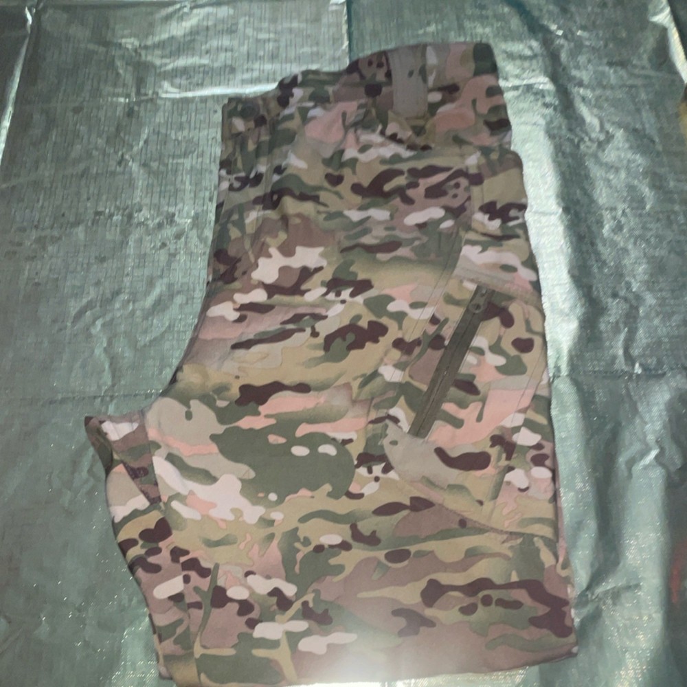 Multicam Camouflage Multicolor Polyester Tactical Pants Regular Fit 3XL