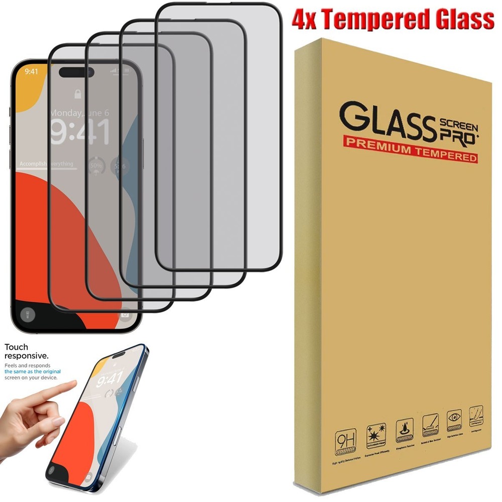 Clear Tempered Glass Screen Protector For Apple iPhone 17e/17 Pro/17 Pro Max/Air