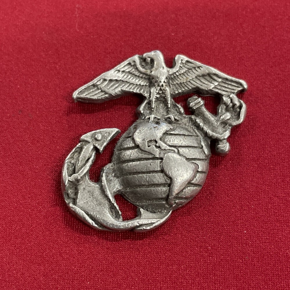USMC EGA Emblem Silver Toned Charm Medallion