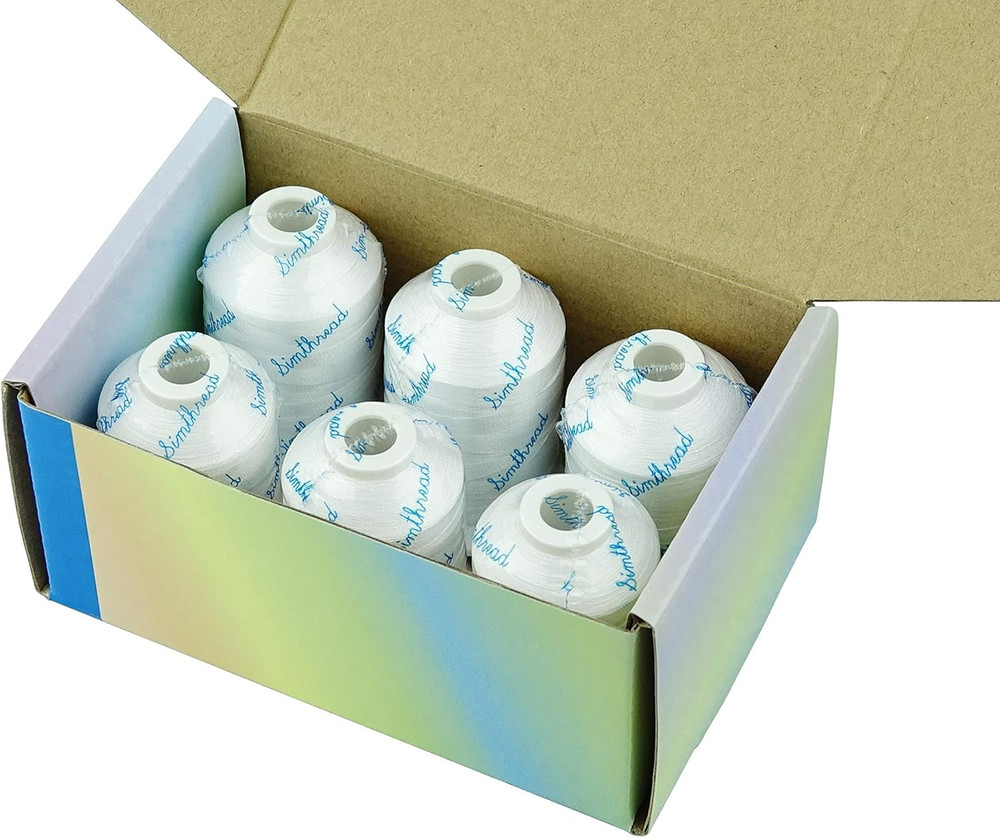 Brother 63 Color Embroidery Thread Bundle + 6 White Sewing Threads Set