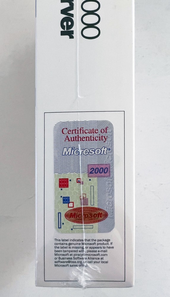 GENUINE Microsoft Windows 2000 Server English International NFR CD with 10 CALs