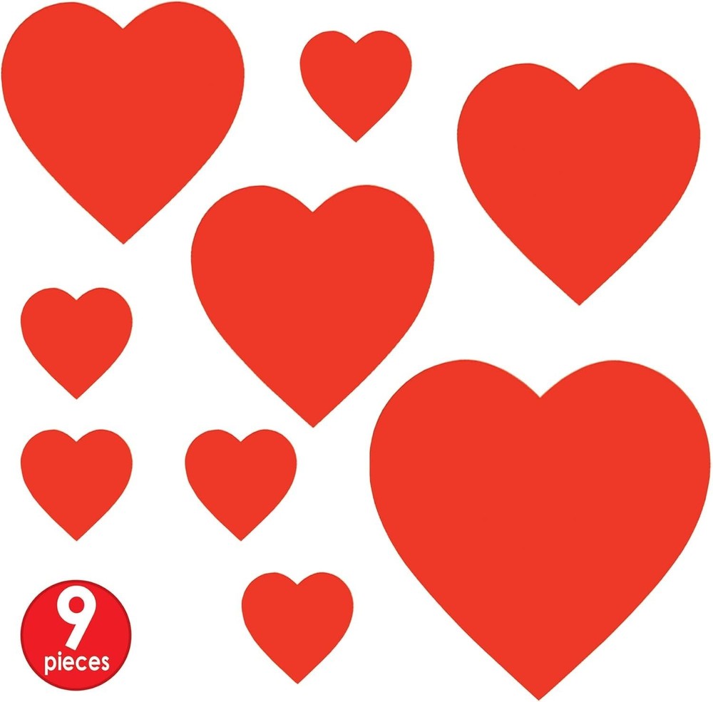 Packaged Printed Heart Cutouts
