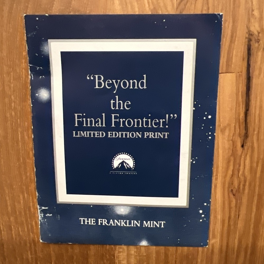 Star Trek Franklin Mint Beyond The Final Frontier 30th Anniversary Framed Litho