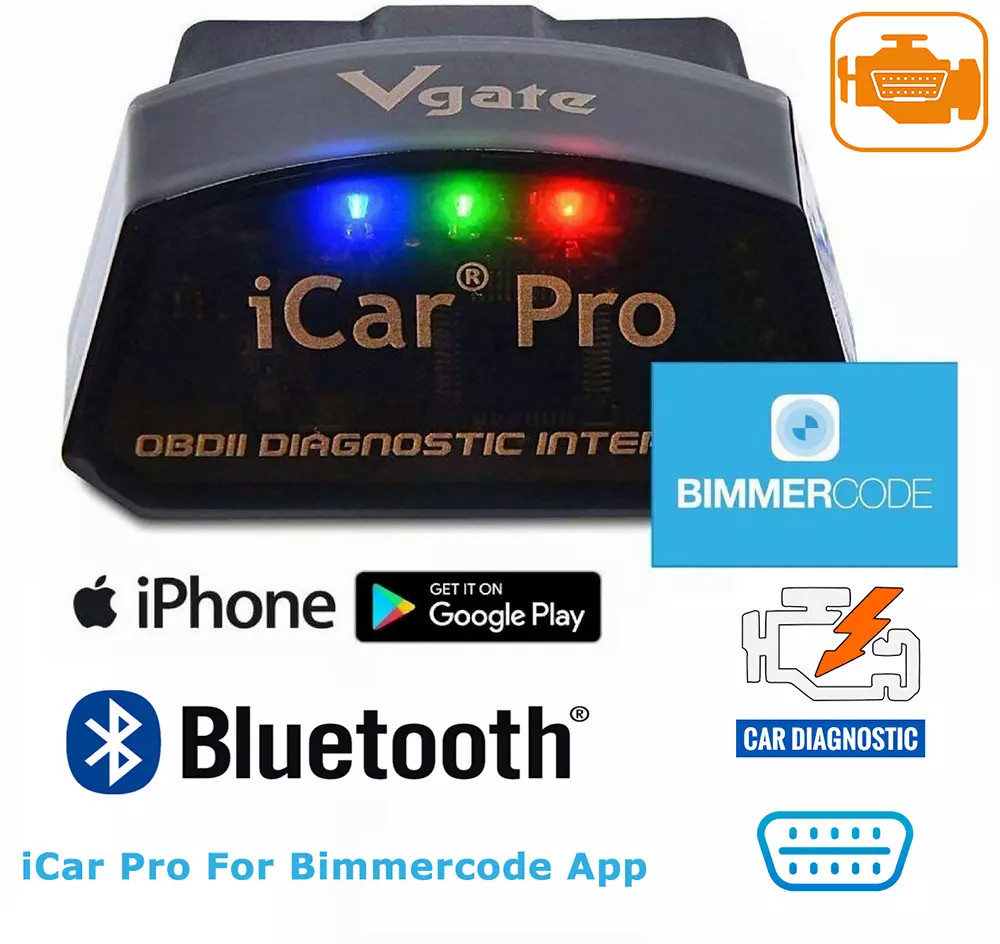 Vgate iCar Pro Bluetooth 4.0 Adapter OBD2 Diagnostic Scanner Tool Code Reader