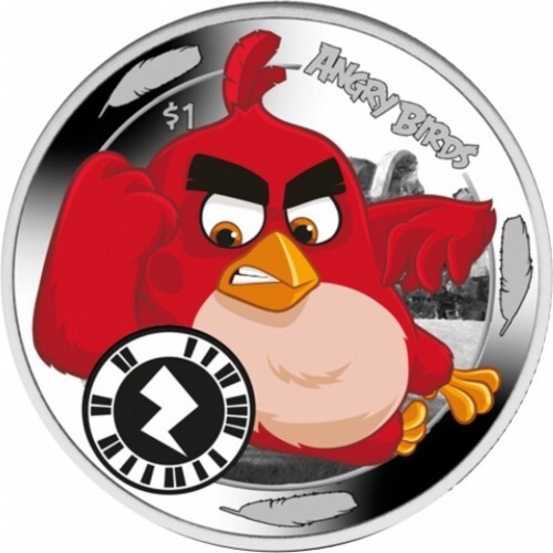 2018 $1 Angry Birds Red Interactive Coin Card with Special Zapper Scan Code