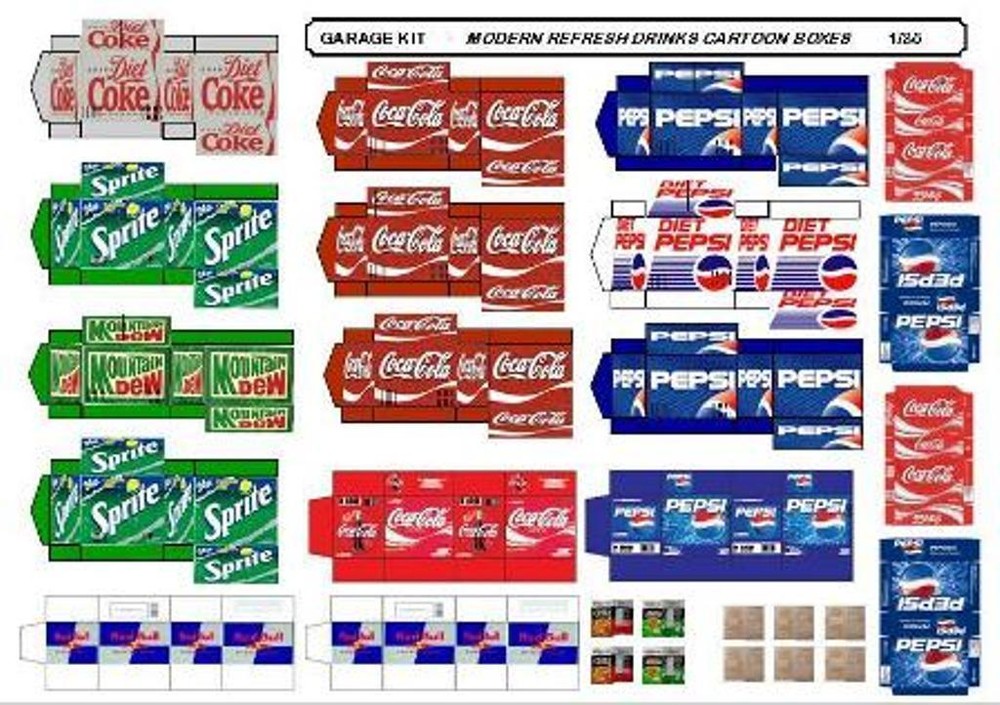 MODERN REFRESH SOFT DRINKS BOXES 1/35