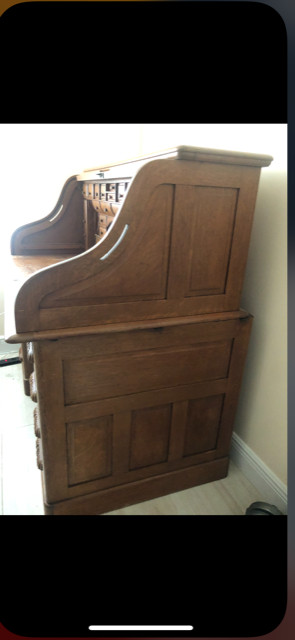 Antique Oak Roll Top Desk