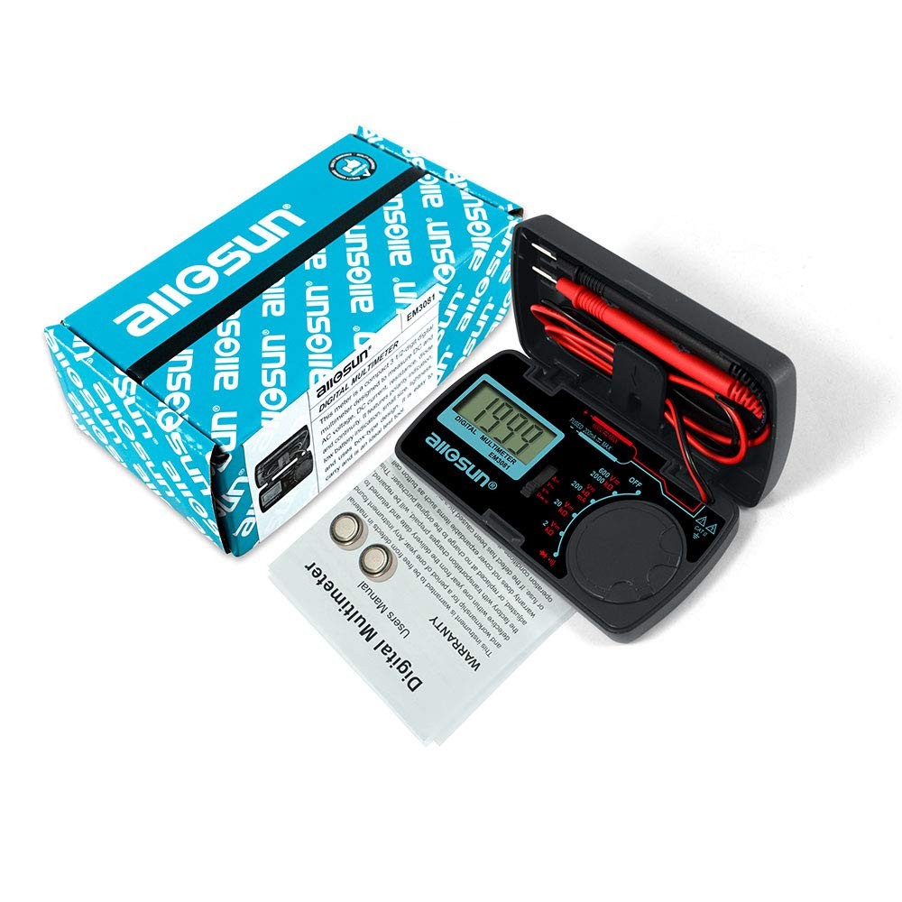 Manual Range Mini Digital Multimeter 6 Functions Handheld Folding Voltmeter 31 2