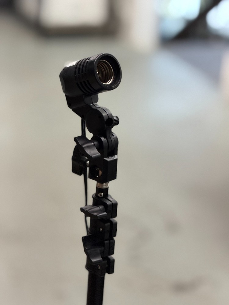 Two Light Stands (CowboyStudio & LS) with Two Studio Socket Light Stand Mounts