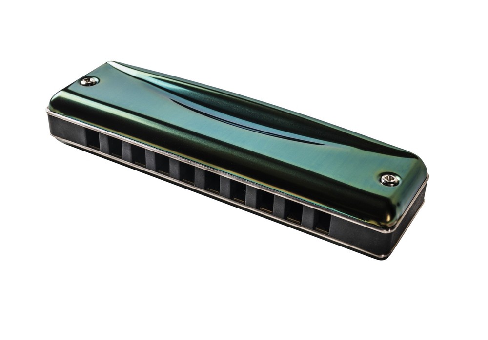 Suzuki C-20-D Olive Harmonica. Key of D