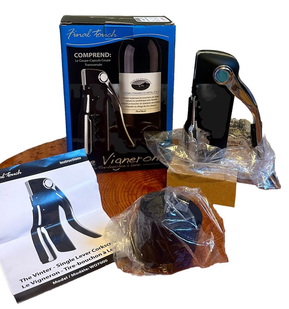 Final Touch Single Lever Corkscrew BOTTLE OPENER Model: WO7000 