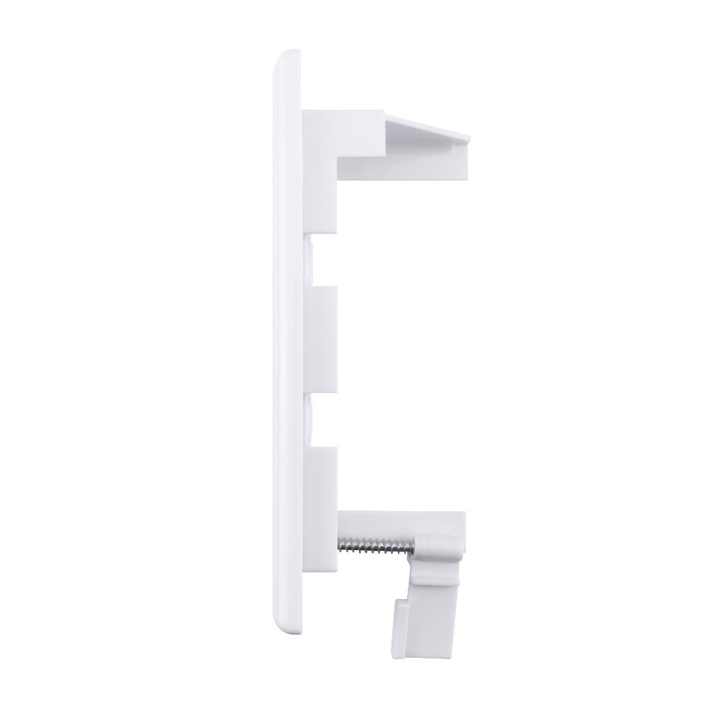 Construct Pro Cable Management Brush Plate (Dog-Ear Installation Tabs, White)