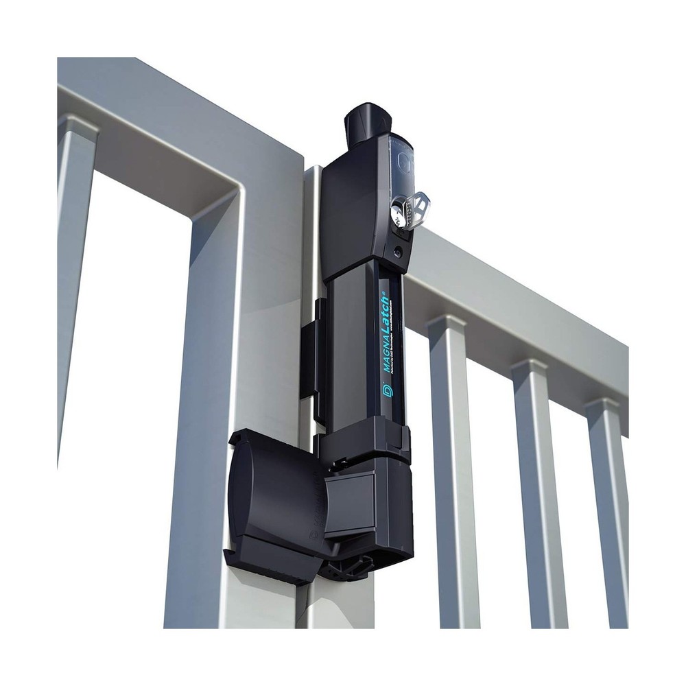 National Hardware MagnaLatch Pool Safety Gate Latch, Vertical Pull, Black, Mo...