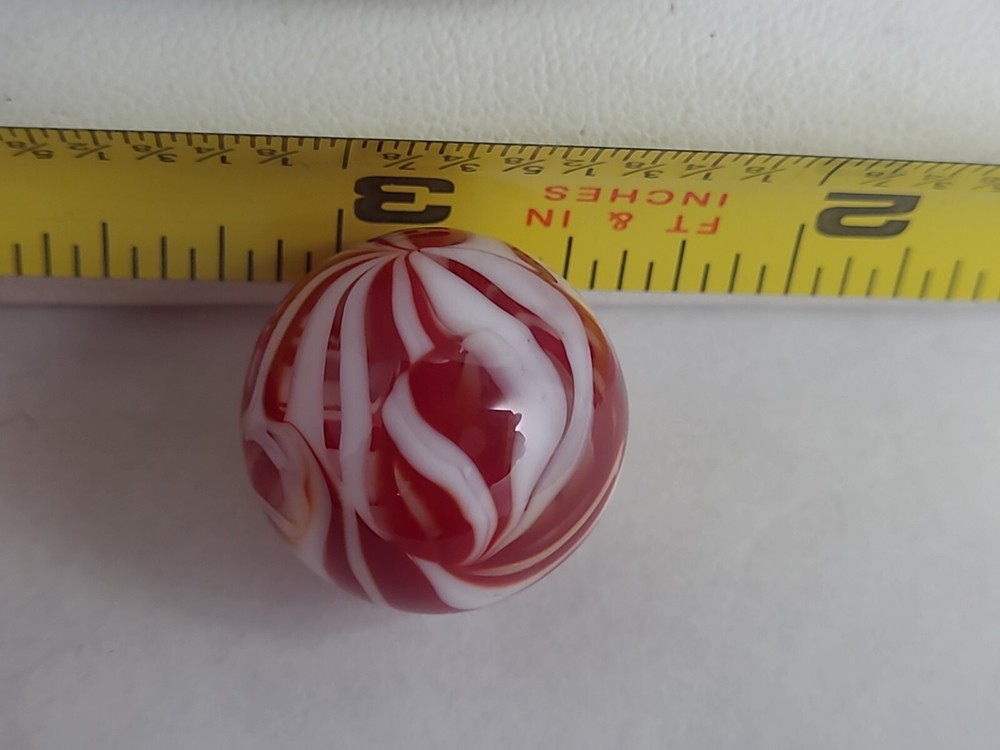 Red And White Marble Signed AF 1998