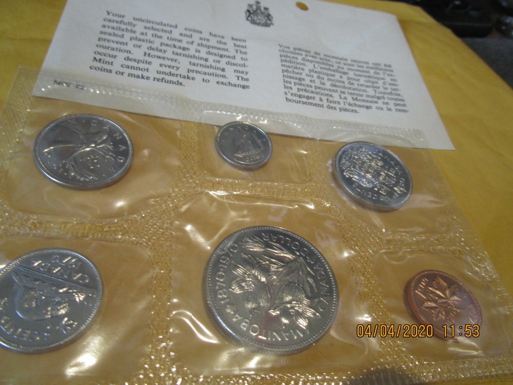 1970 Canadian Mint Set +++++ 6 Coins