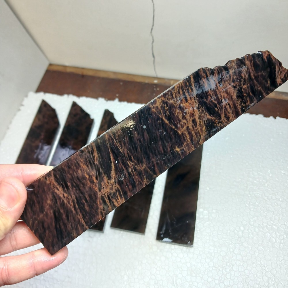 8 200 x 50mm NATURAL MULTI OBSIDIAN PREFORMS SLAB FOR KNAPPING KNIFE ARROWHEAD
