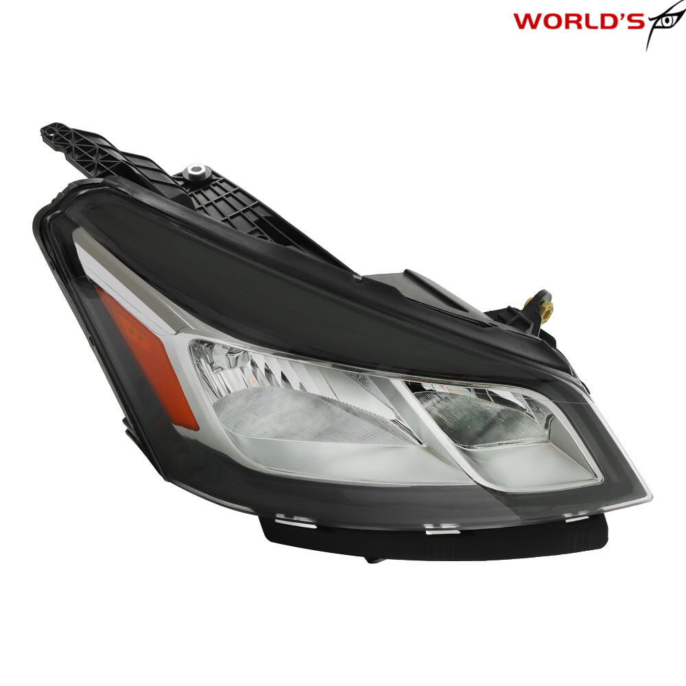 Left+Right Halogen Headlight For Chevrolet Traverse 2013-2017 Black Chrome Bezel