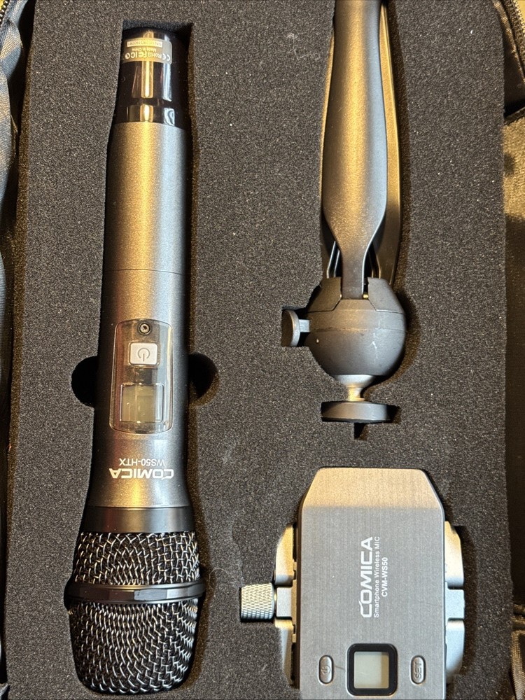 Comica CVM-WS50(H) UHF Wireless Microphone System, 6 Channels, Handheld