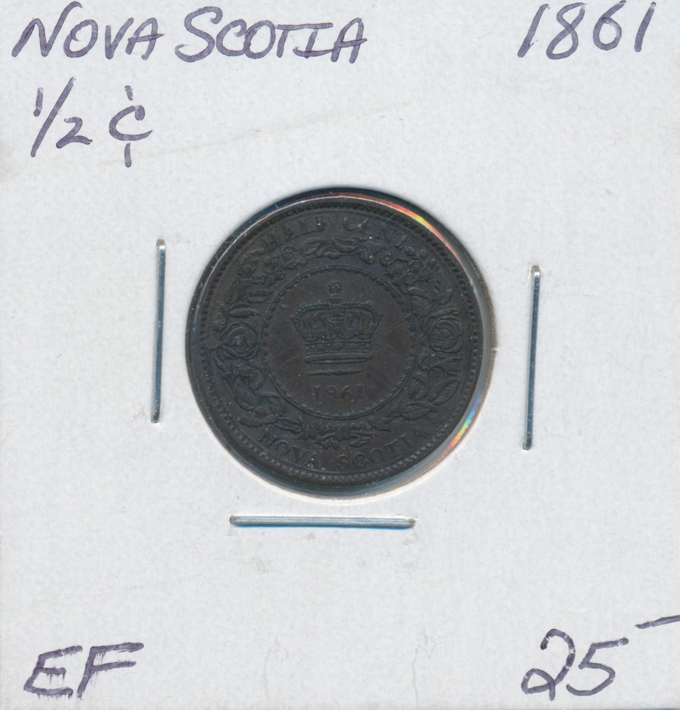 Nova Scotia Canada Victoria Half Cent 1861 - EF