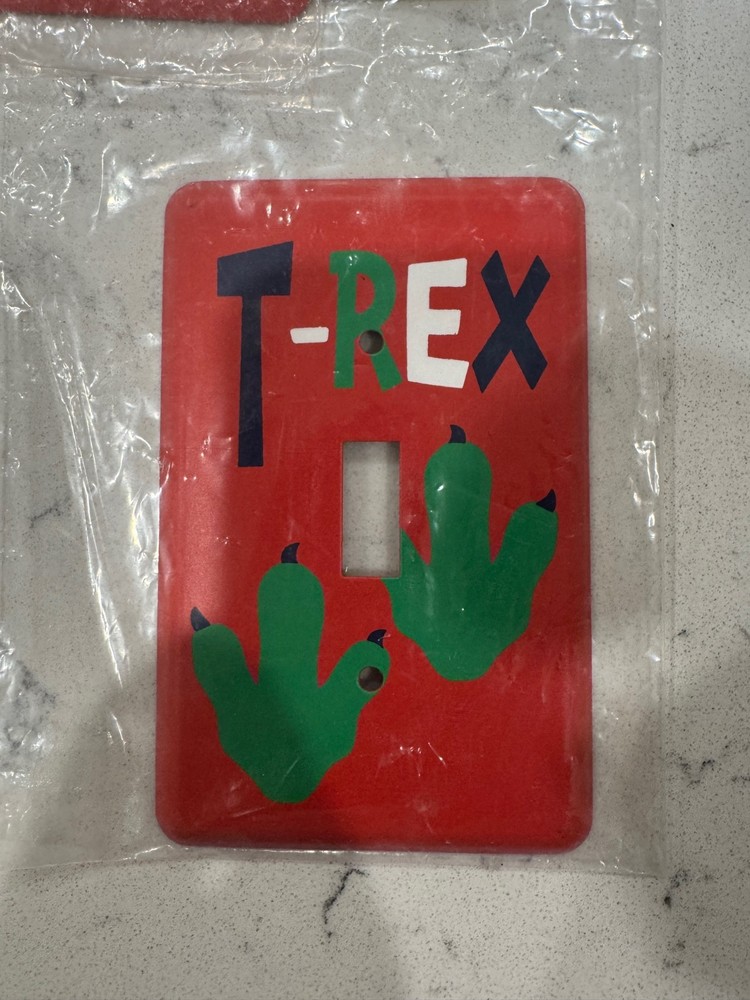 3 PACK T-Rex Metal Single Switch Plate Home Decoration