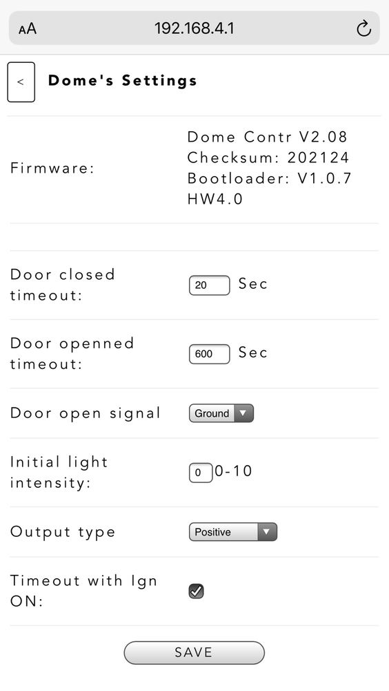 Dome Light Delay Control Module. 20sec with 10min timeout.