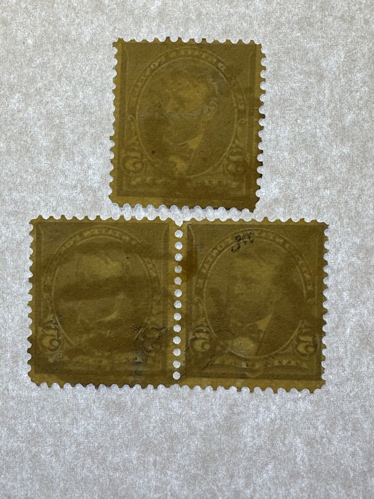 Scott # 281 pair & single Nice! 2024 Scott Catalogue Value $ 6.75