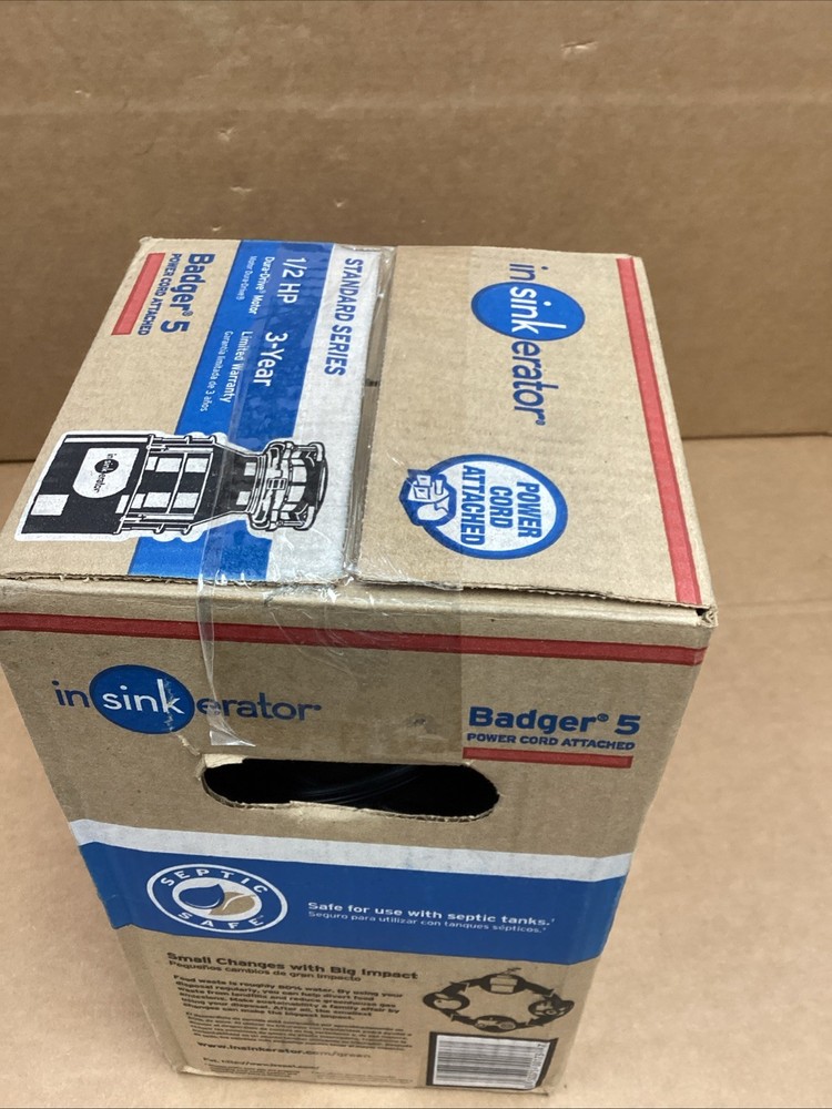 InSinkErator Badger 5 Continuous feed 1/2-HP with Power Cord