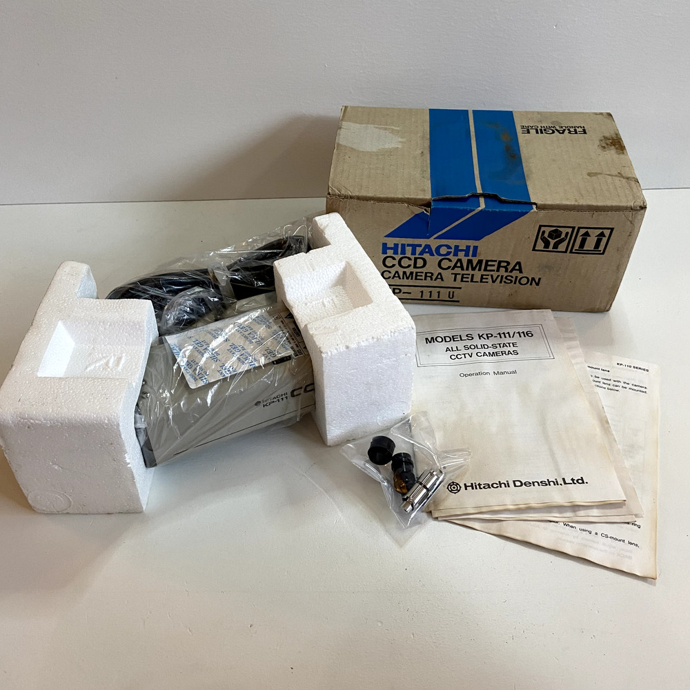 Hitachi CCD Camera Television KP-111U CCTV All Solid State with Manual