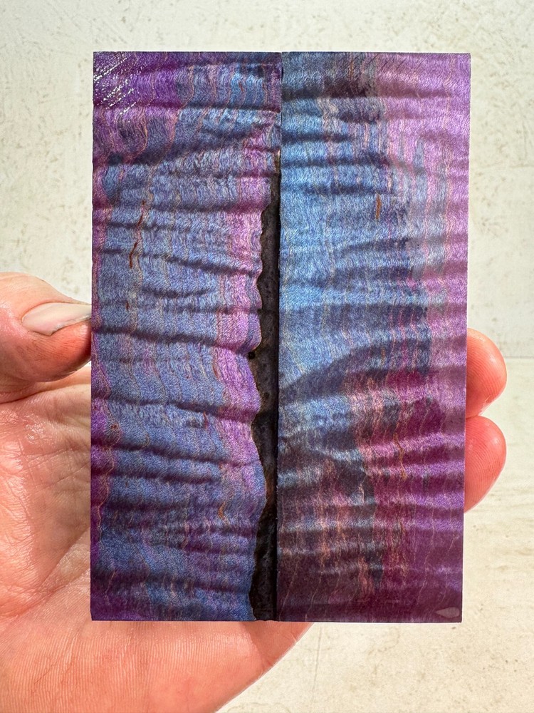 Stabilized Curly Maple Knife Scales | CMP 221