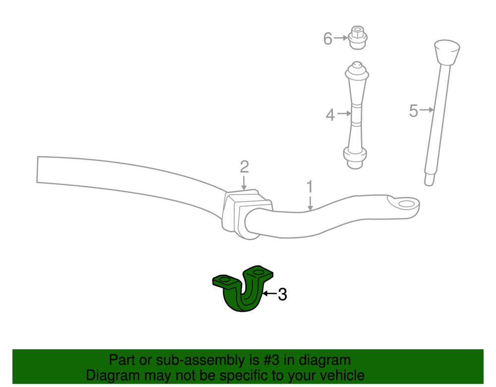 Genuine Ford Stabilizer Bar Bracket 6L2Z5486AA