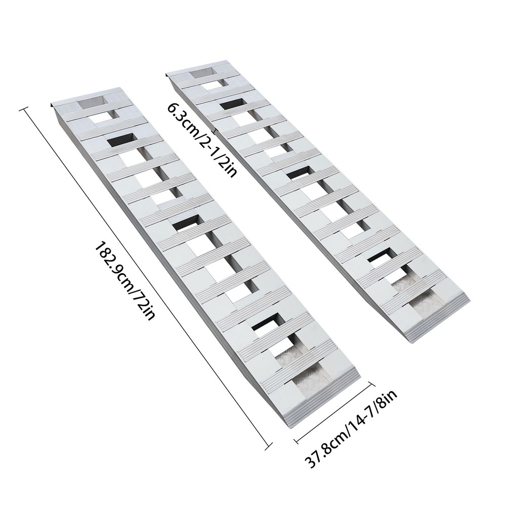6800 lbs Aluminum Trailer Ramps – 2-Pack for Safe Vehicle Loading