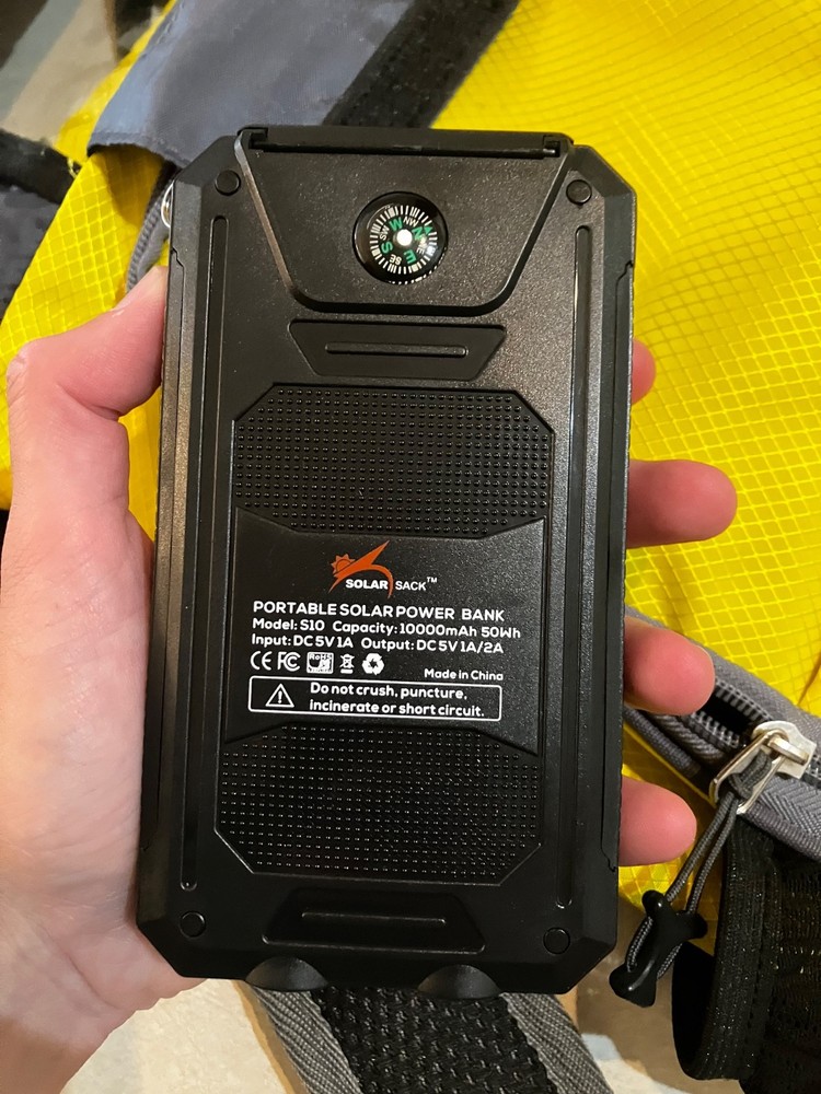 Solar sack day pack with hydration bladder - please read description!