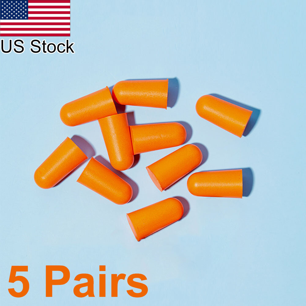 5Pairs Soft Reusable Silicone Ear Plugs Noise Cancelling Protector Study / Sleep