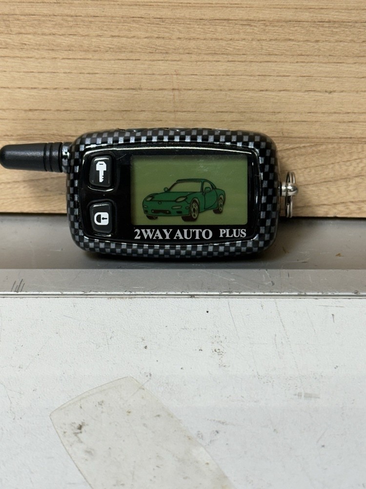 2-WAY LCD REMOTE TRANSMITTER NJQTR53A KEY FOB SECURITY (UNTESTED)